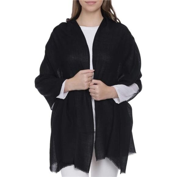 Cashmere Scarf Made in Kashmir (Gift Pack) Merino Wool Silk Cashmere Large - Picture 4 of 7